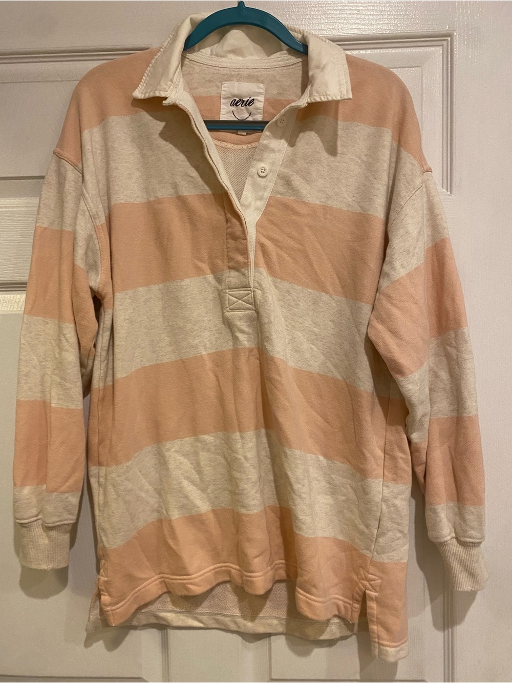 aerie Striped Rugby Pullover